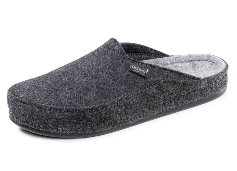 Komfortable, Herren-Hausschuhe, aus Wollfilz, Anthrazit, Größe 45 von BADER