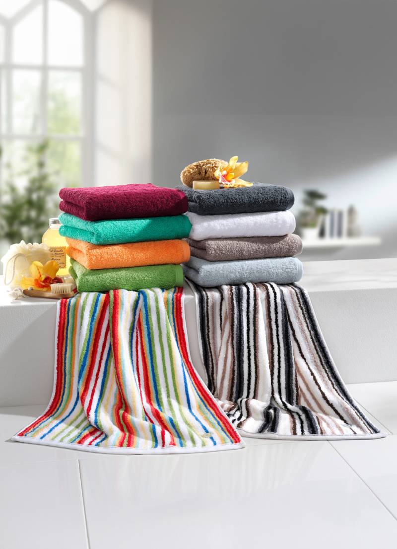 Kuschelige Frottier-Serie aus dem Hause ROSS, Größe 200 (2 Handtücher, 50/100 cm), Anthrazit von BADER