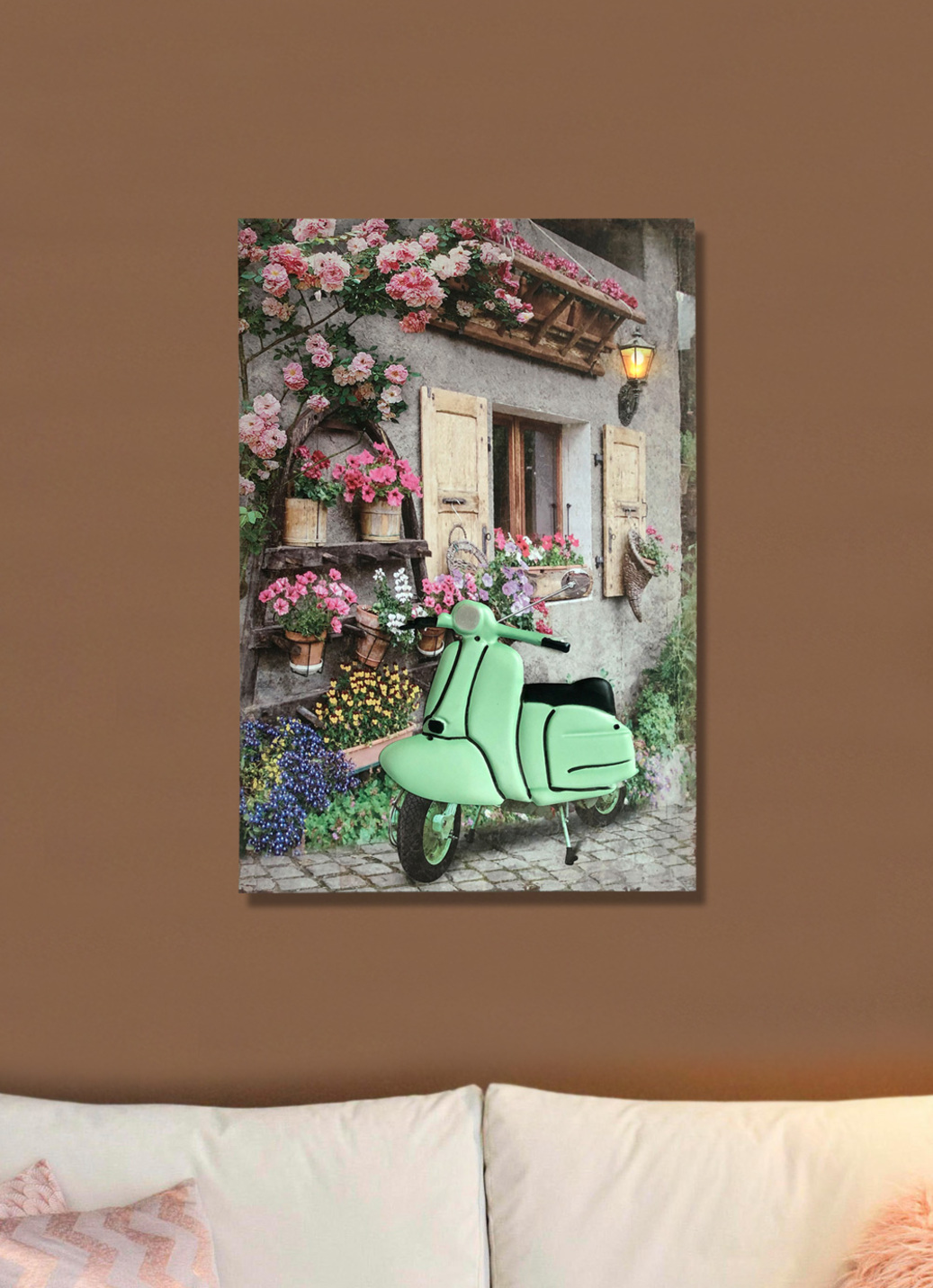 LED-Bild mit Metallapplikation, Bunt von BADER