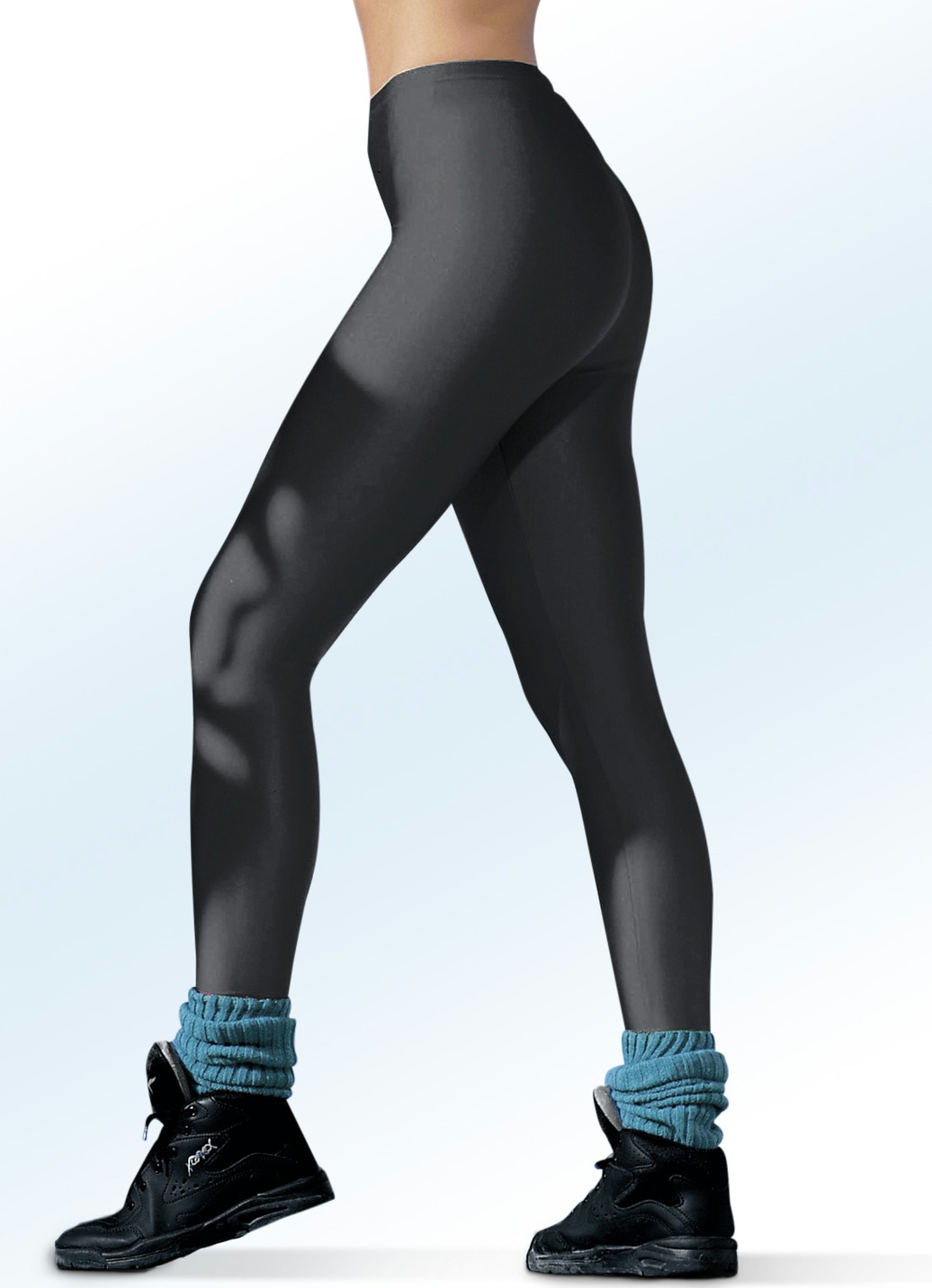 Leggings mit Glanz-Effekt in 4 Farben, Schwarz, Größe 46 von BADER