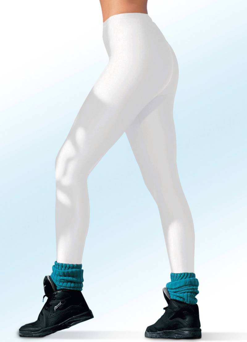 Leggings mit Glanz-Effekt in 4 Farben, Weiss, Größe 38 von BADER