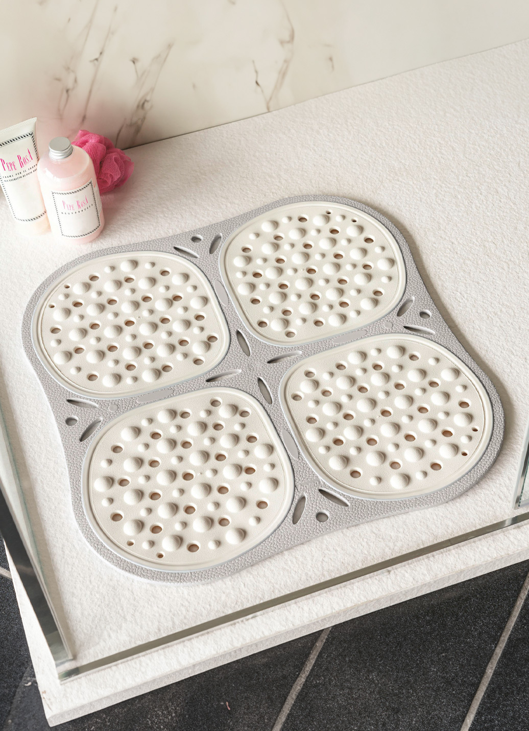 Massage-Duschmatte RELAX, Weiss Massage-Duschmatte RELAX, Weiss von BADER