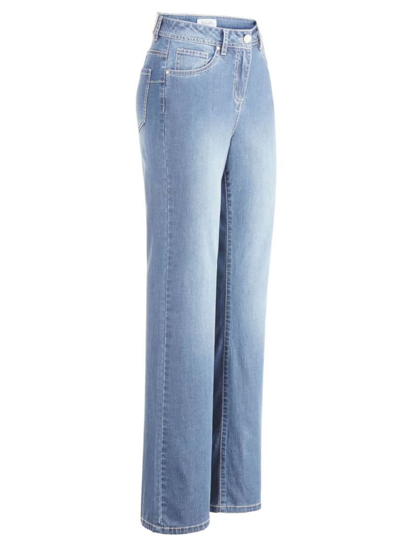 Modische Jeans in 5-Pocket-Form, Hellblau, Größe 42 von BADER
