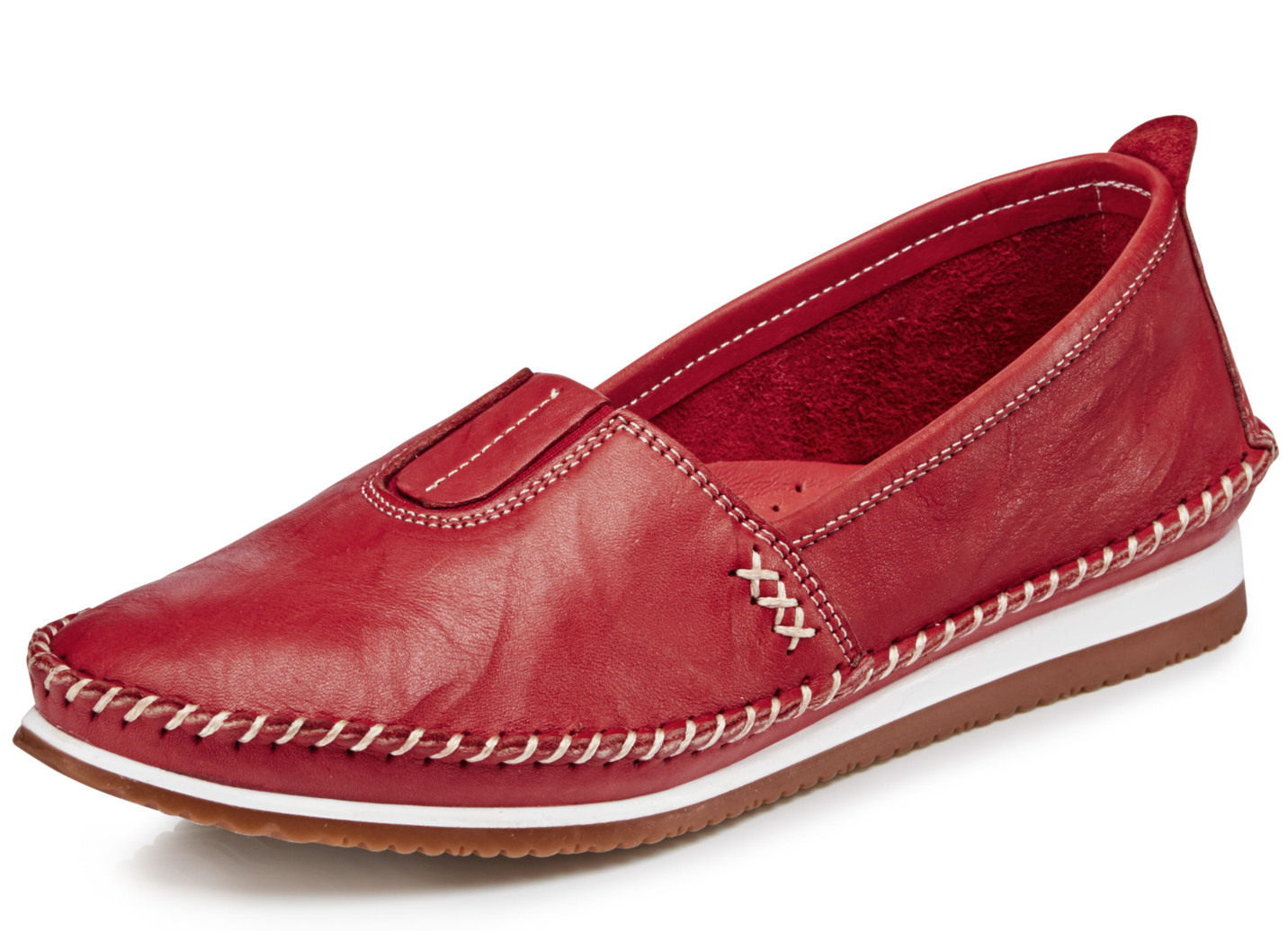 Andrea Conti Mokassin-Slipper mit dezenter Knitter-Struktur, Rot, Größe 39 Andrea Conti Mokassin-Slipper mit dezenter Knitter-Struktur, Rot, Größe 39 von Andrea Conti