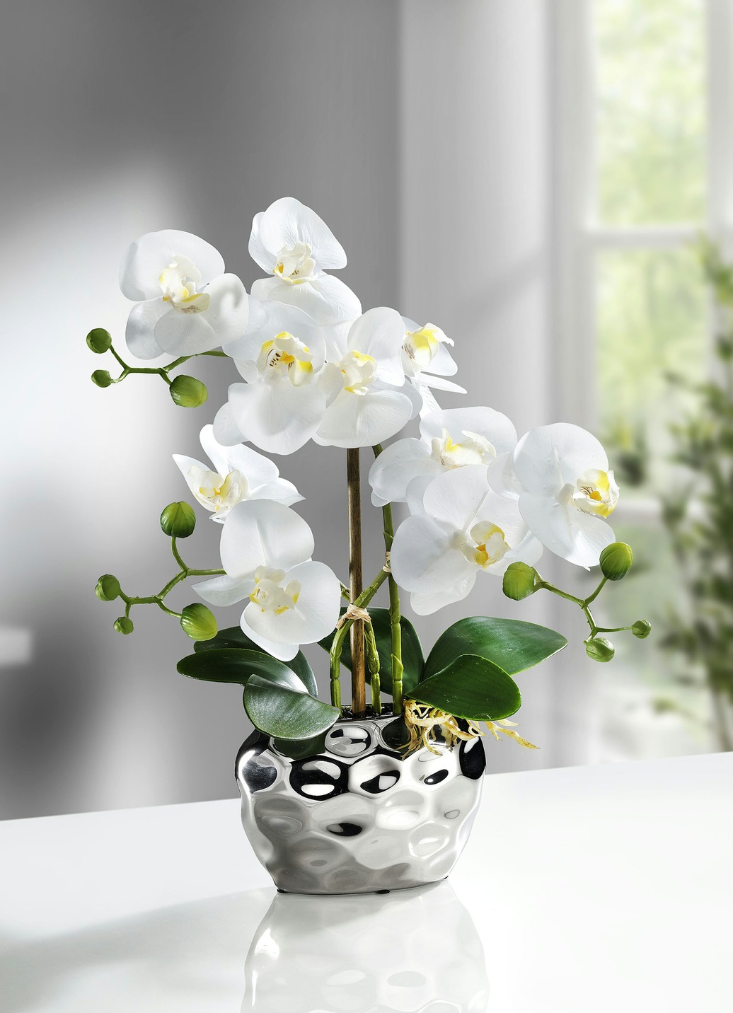 Orchidee im Topf, Silber von BADER