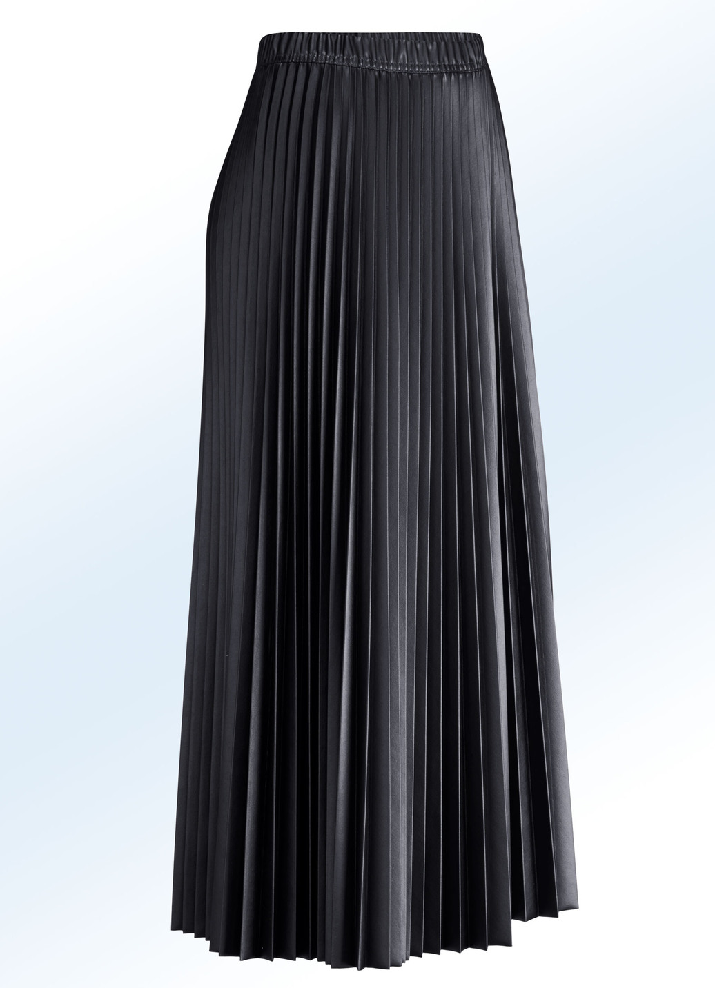 Plissee-Rock mit elegant schwingender Silhouette, Schwarz, Größe 48 von BADER