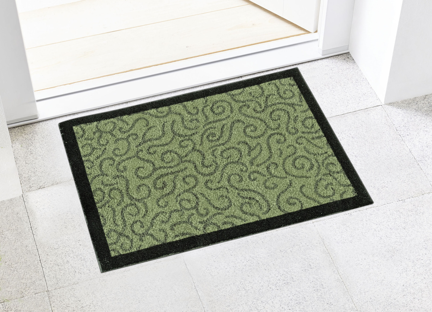 Praktische Schmutzfangmatten für innen und außen, Größe 102 (45x75 cm), Grün von BADER