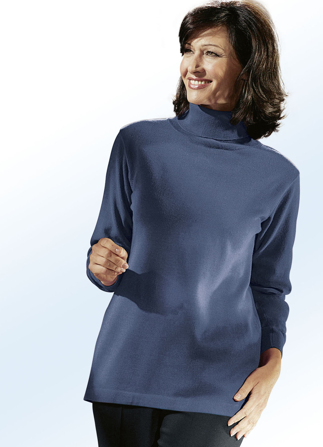 Kombifreundlicher Pullover, Rauchblau, Größe 50 von BADER