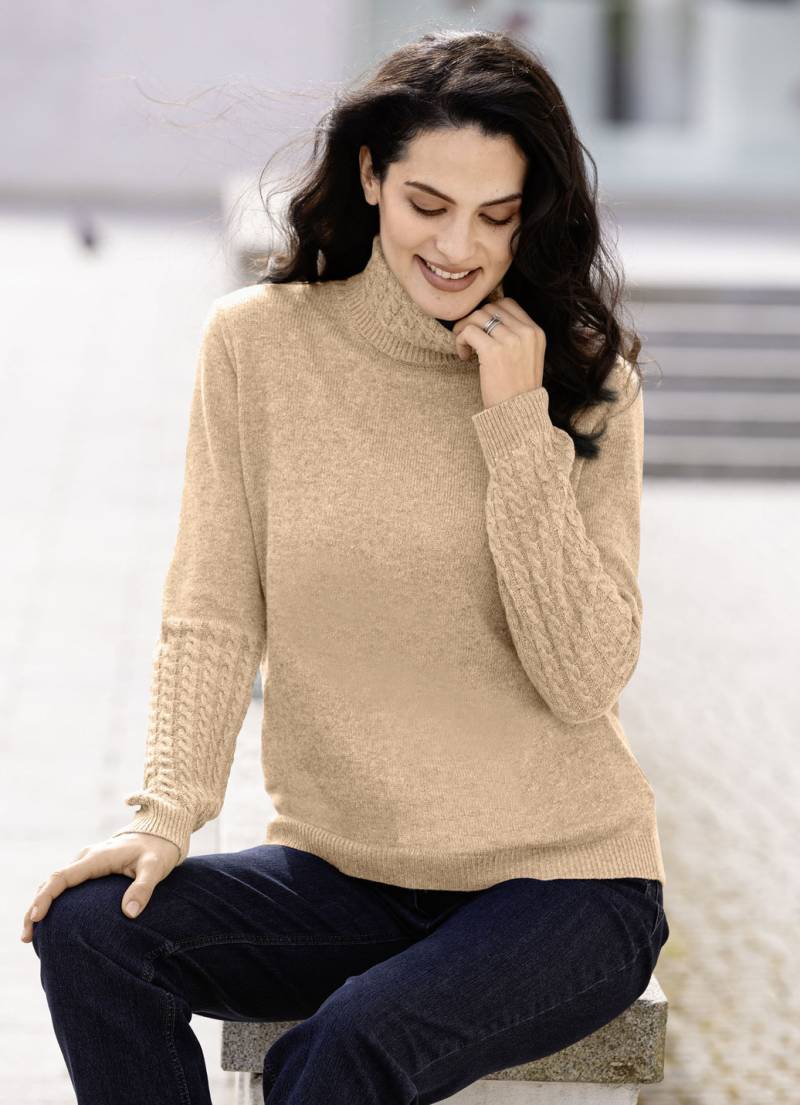 Pullover mit Kaschmir, Sand, Größe 50 von BADER