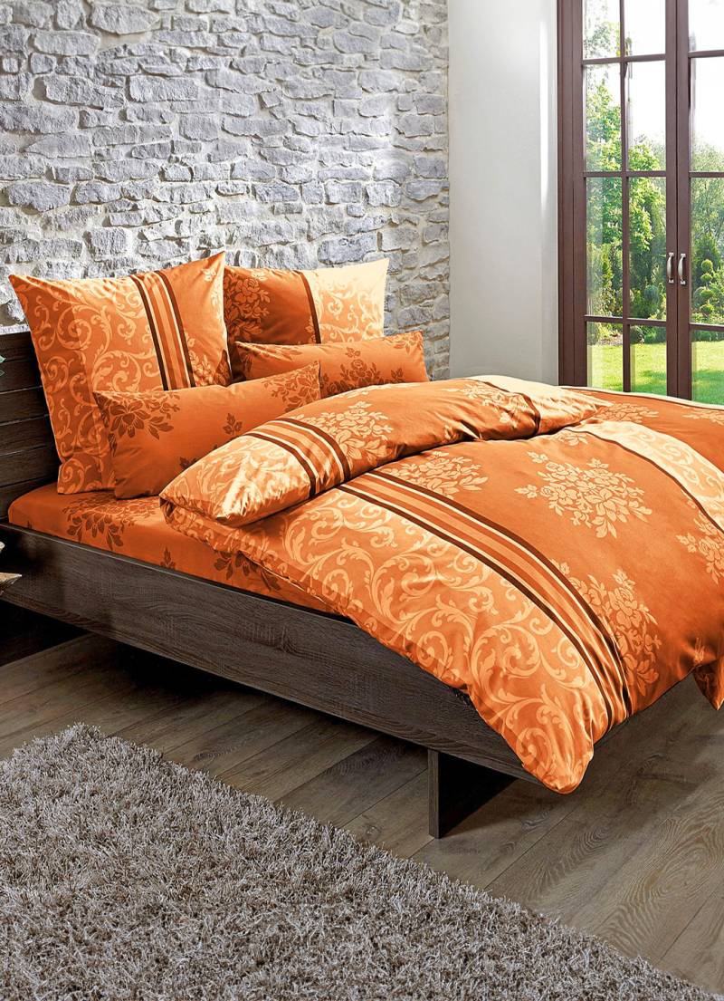 Renforcé Bettwäsche aus 100% Baumwolle, Größe 412 (4-teiliges Set), Terra von BADER