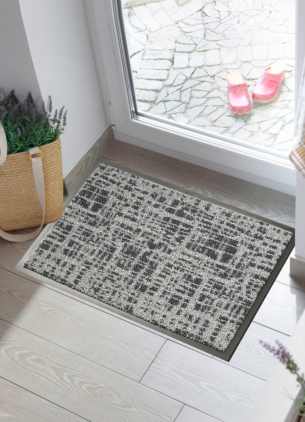 Robuste Schmutzfangmatte, Größe 101 (40x 60 cm), Grau von BADER