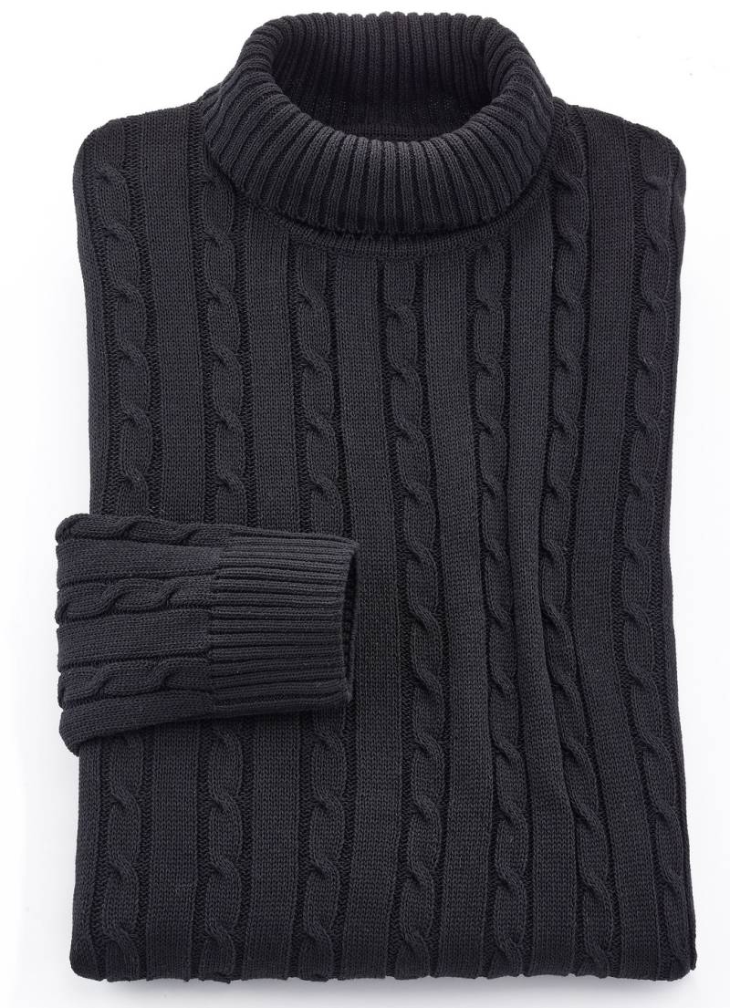 Rollkragenpullover in 5 Farben, Schwarz, Größe 56 von BADER