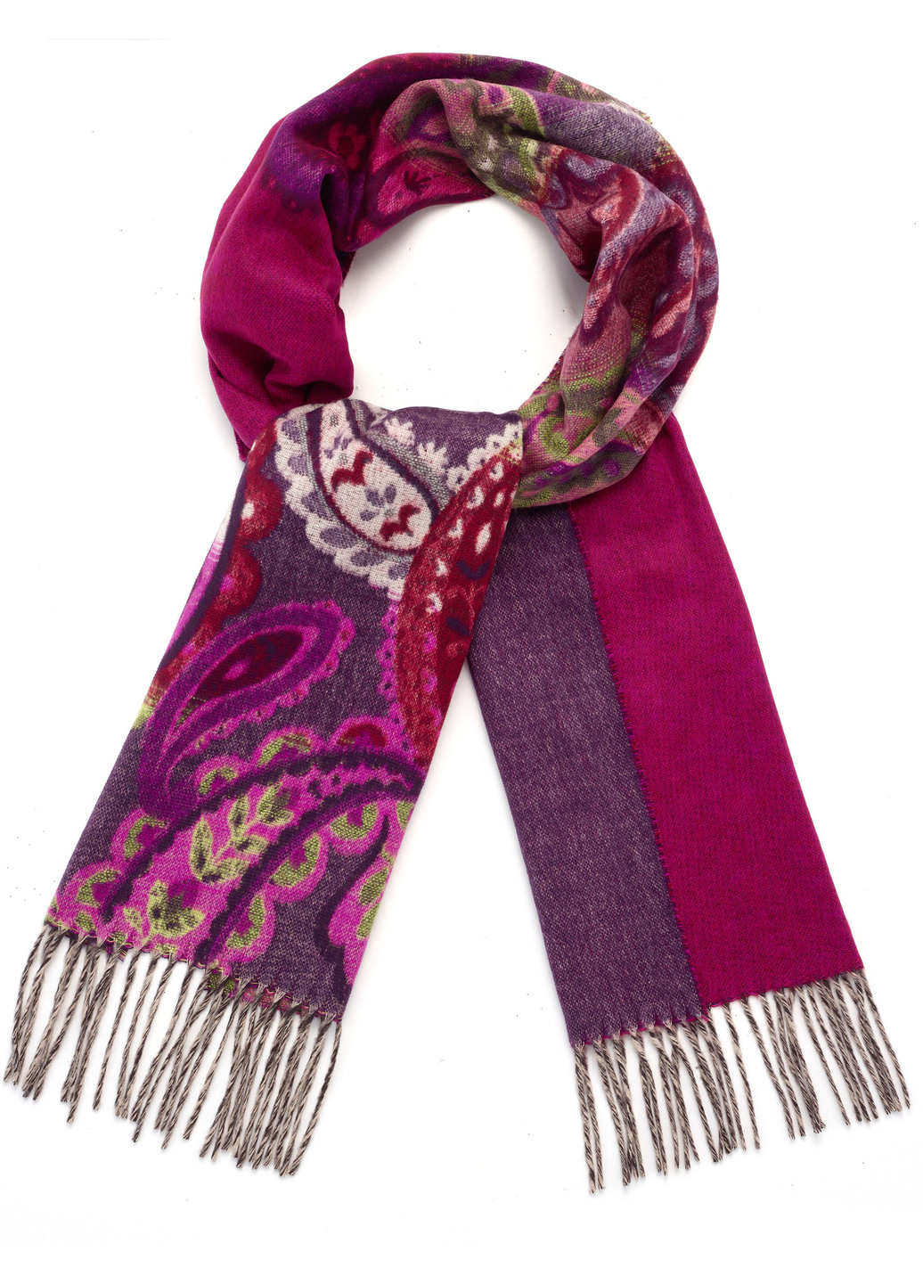 Schal mit Paisleydessin, Magenta-Bunt von BADER