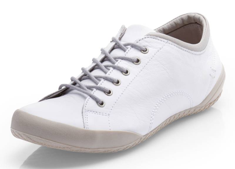 Andrea Conti, klassische Damen-Schnürschuhe, mit herausnehmbarem Lederfußbett, Weiss, Größe 41 von Andrea Conti