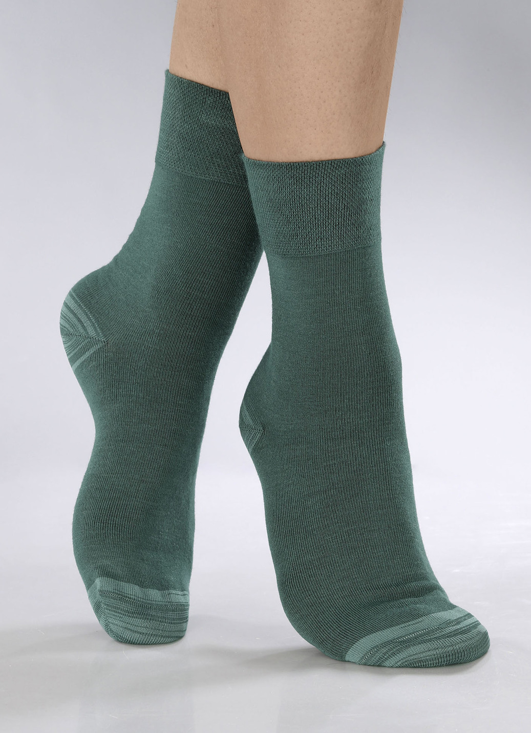 Sechserpack Socken in verschiedenen Farbstellungen, Größe 1 (Schuhgr. 35-38), 2X Grün, 2X Petrol, 2X Beere von BADER
