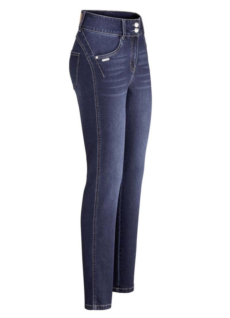 Shaping-Jeans in 4-Pocket-Form, Dunkelblau, Größe 48 von BADER