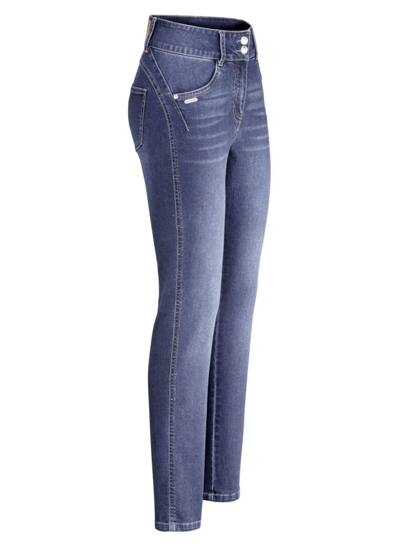 Shaping-Jeans in 4-Pocket-Form, Jeansblau, Größe 17 von BADER