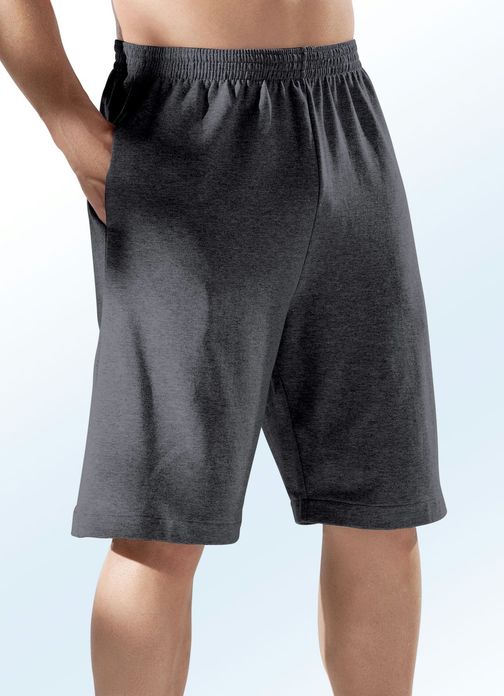 Shorts aus reiner Baumwolle in 4 Farben, Schwarz, Größe 48 von BADER