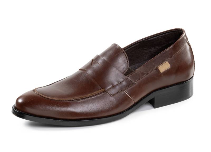 GINO GALANTE, elegante Herren-Slipper, mit herausnehmbarem Fußbett, Braun, Größe 46 von GINO GALANTE