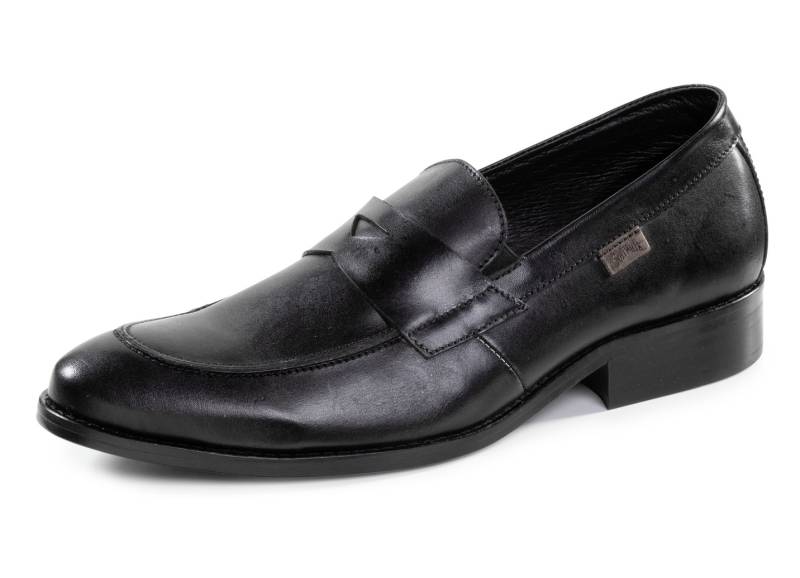 GINO GALANTE, elegante Herren-Slipper, mit herausnehmbarem Fußbett, Schwarz, Größe 45 von GINO GALANTE