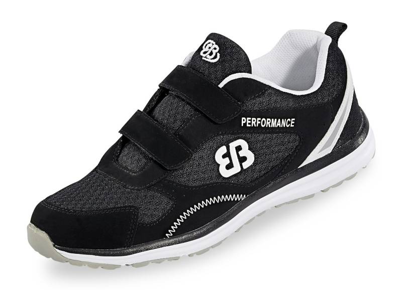 Leichte Herren-Slipper, mit herausnehmbarem Fußbett, Schwarz-Weiss, Größe 41 von BADER