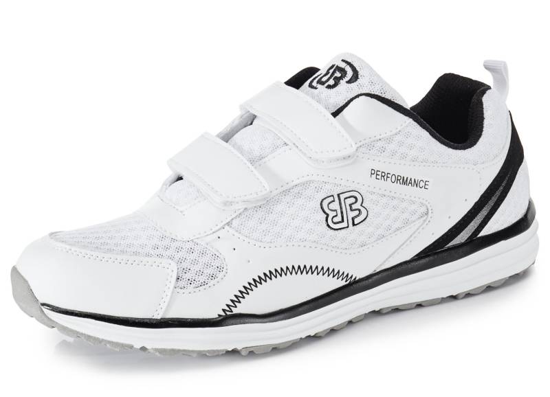 Leichte Herren-Slipper, mit herausnehmbarem Fußbett, Weiss-Schwarz, Größe 42 von BADER