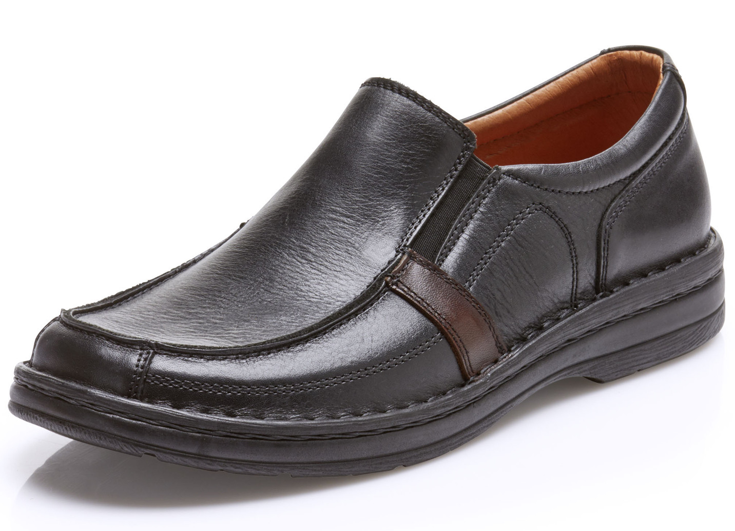 GINO GALANTE, klassische Herren-Slipper, mit herausnehmbarem Fußbett, Schwarz, Größe 41 von GINO GALANTE