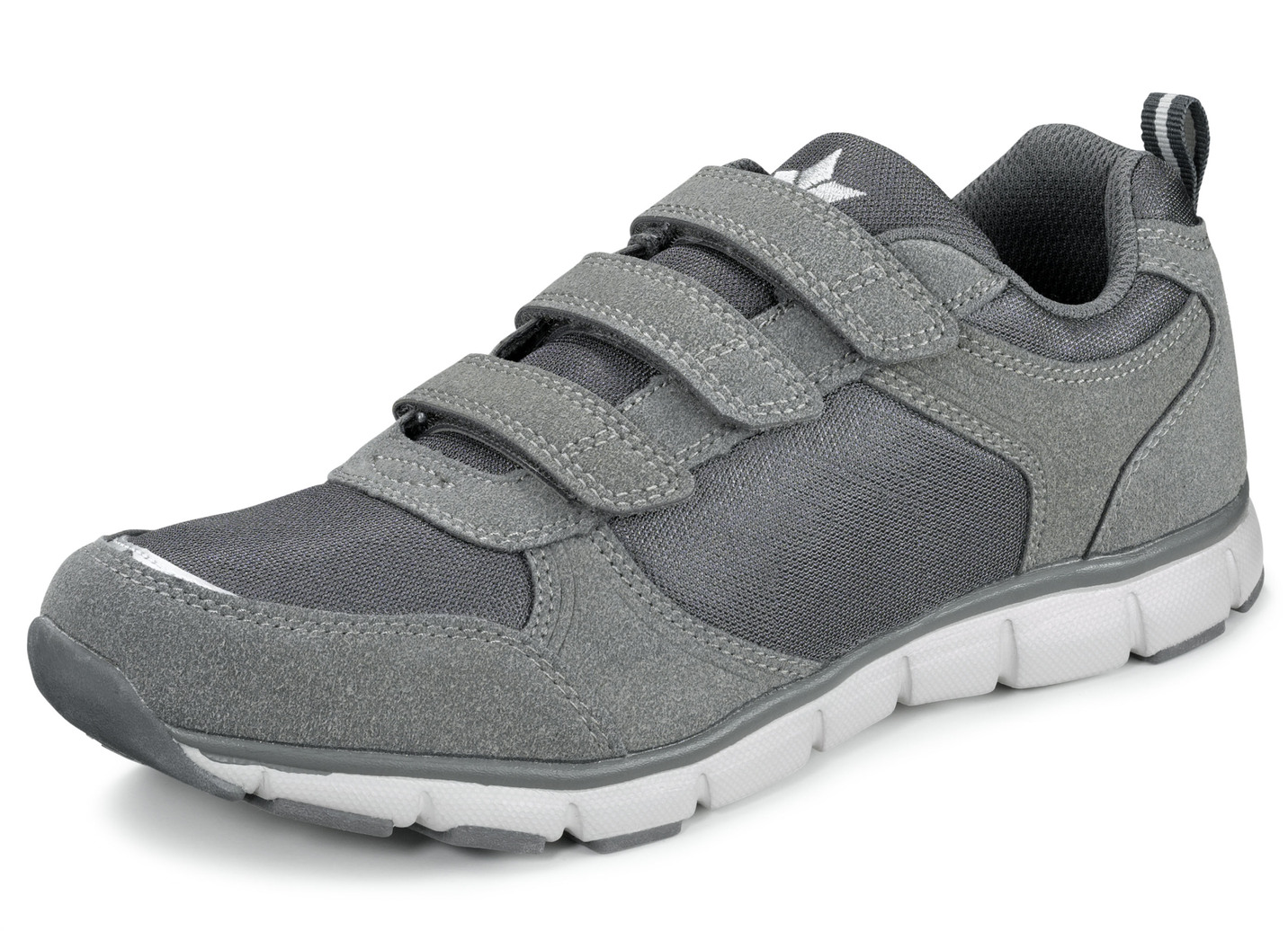 Sportliche Herren-Slipper, mit herausnehmbarem Fußbett, Grau, Größe 41 von BADER