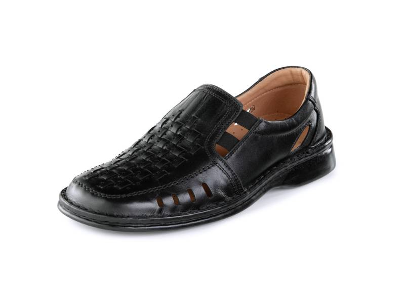 GINO GALANTE, sommerliche Herren-Slipper, mit Gummizug, Schwarz, Größe 45 von GINO GALANTE