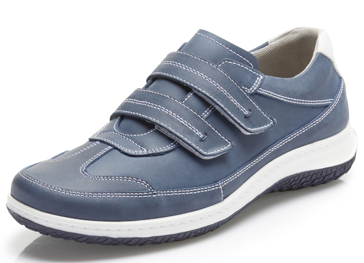 GINO GALANTE Sneaker mit zwei verstellbaren Klettspangen, Jeans-Weiss, Größe 40 von GINO GALANTE