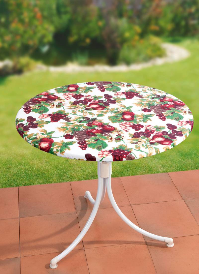 Spann-Tischdecke aus 100% PVC, Größe 150 (ø 70–86 cm), Bunt von BADER