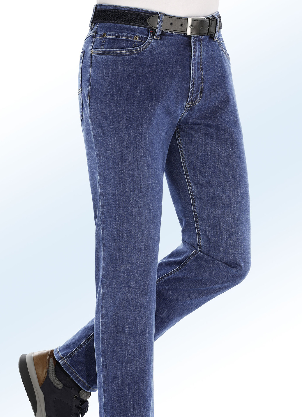 Superstretch-Jeans von „Suprax“ in 4 Farben, Jeansblau, Größe 29 von Suprax