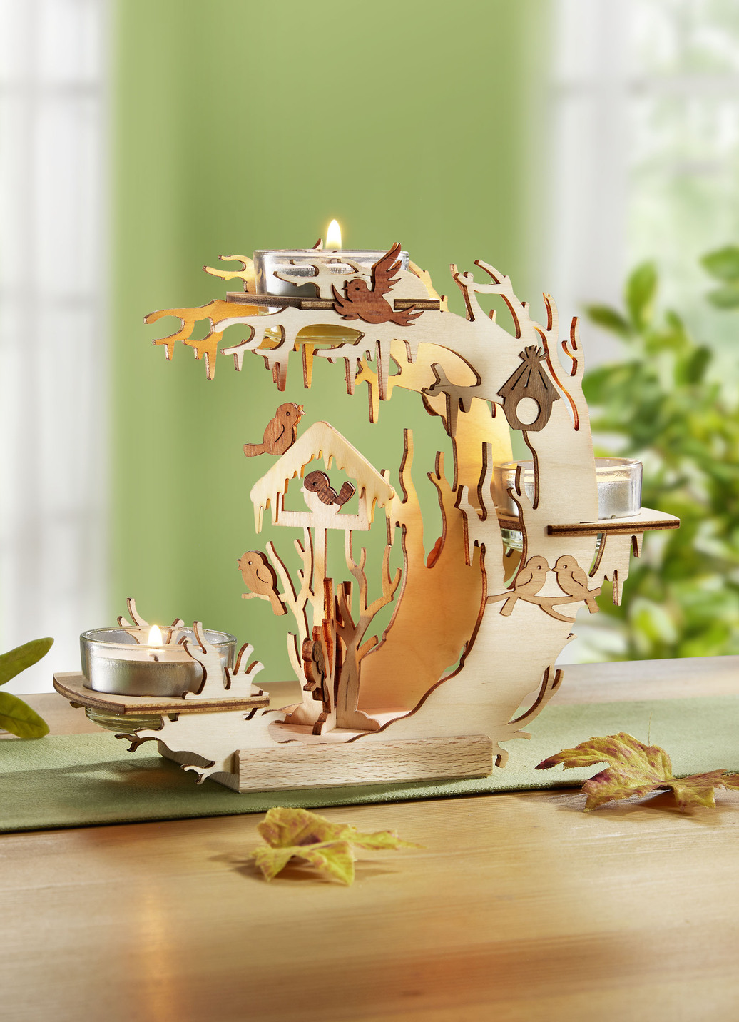 Teelichthalter aus Holz, Natur Teelichthalter aus Holz, Natur von BADER