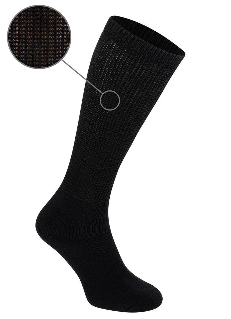 Thermo-Kniestrümpfe für kälteempfindliche Füße, 3er-Pack, Größe 1 (38-42), Schwarz von BADER