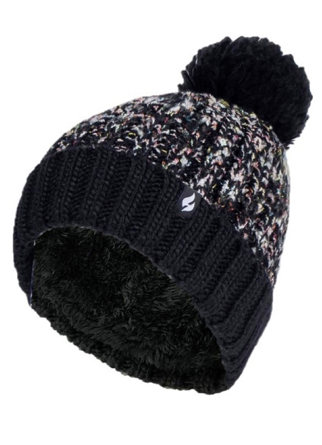 Thermo-Mütze mit Bommel von Heat Holders®, Schwarz von BADER