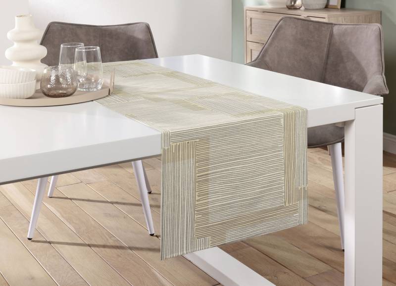 Tischdecke mit Fleckschutz-Ausrüstung, Größe 105 (Läufer, 40/140 cm), Creme von BADER