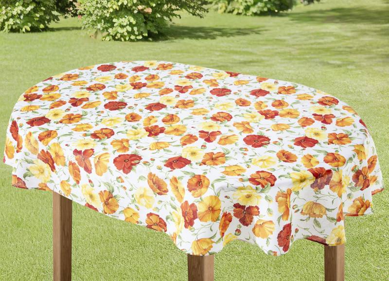 Tischdecke mit Fleckschutz-Ausrüstung, Größe 190 (Tischdecke oval, 140x190 cm), Multicolor von BADER