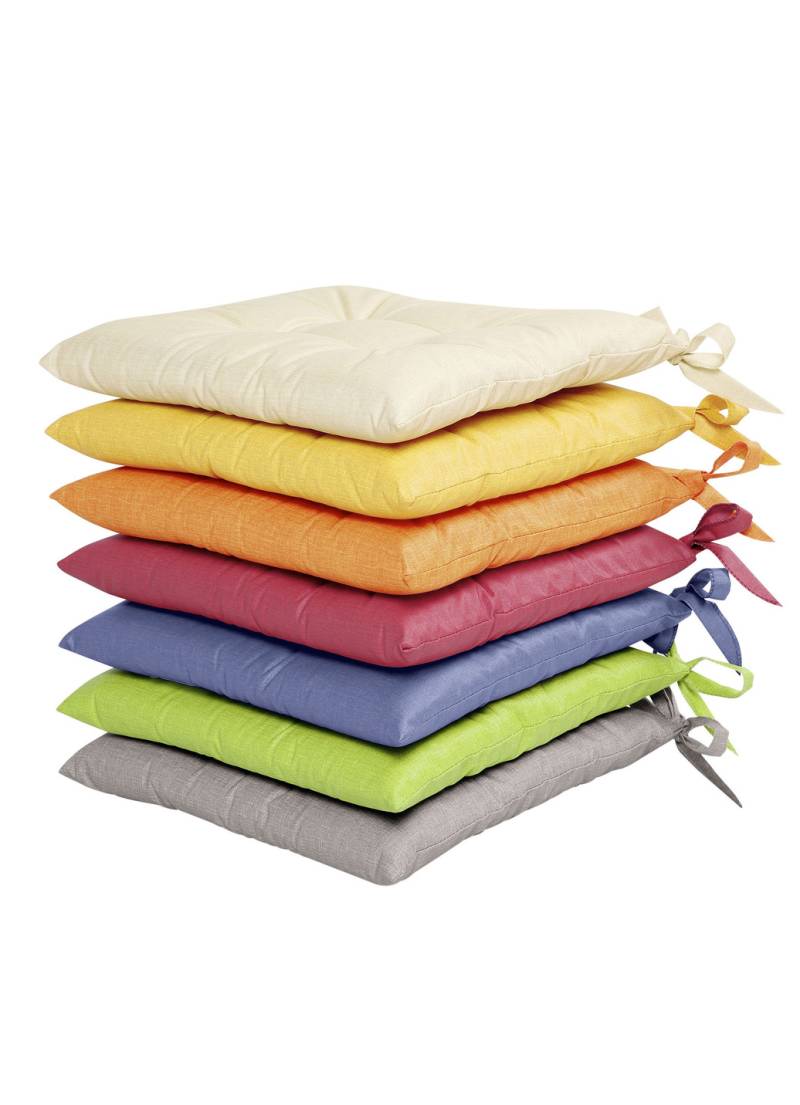 Tischdecke oder Sitzkissen für den Innen- und Außenbereich mit Fleckschutz-Ausrüstung, Größe 450 (Sitzkissen, 40/40/7 cm), Beere von BADER