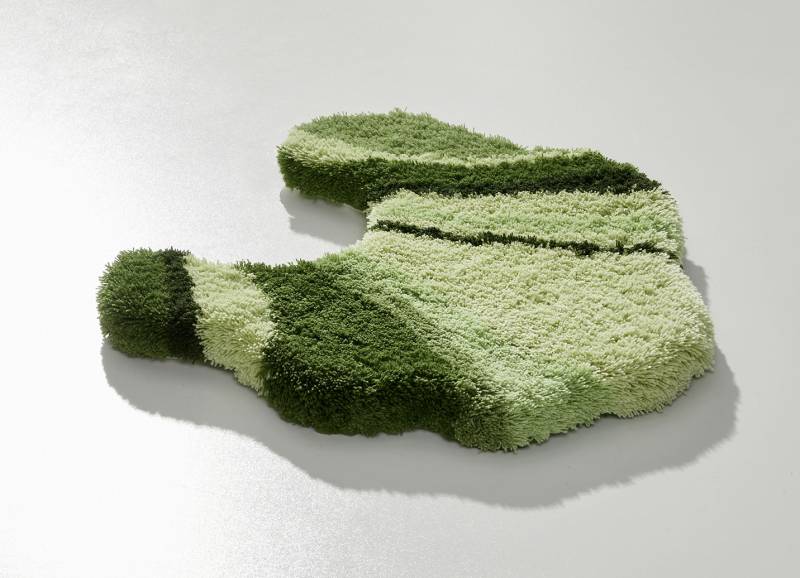 Tolle Badgarnitur in barfußweicher Qualität, Größe 108 (Stand-WC-Vorleger, 50/ 50 cm), Grün von BADER