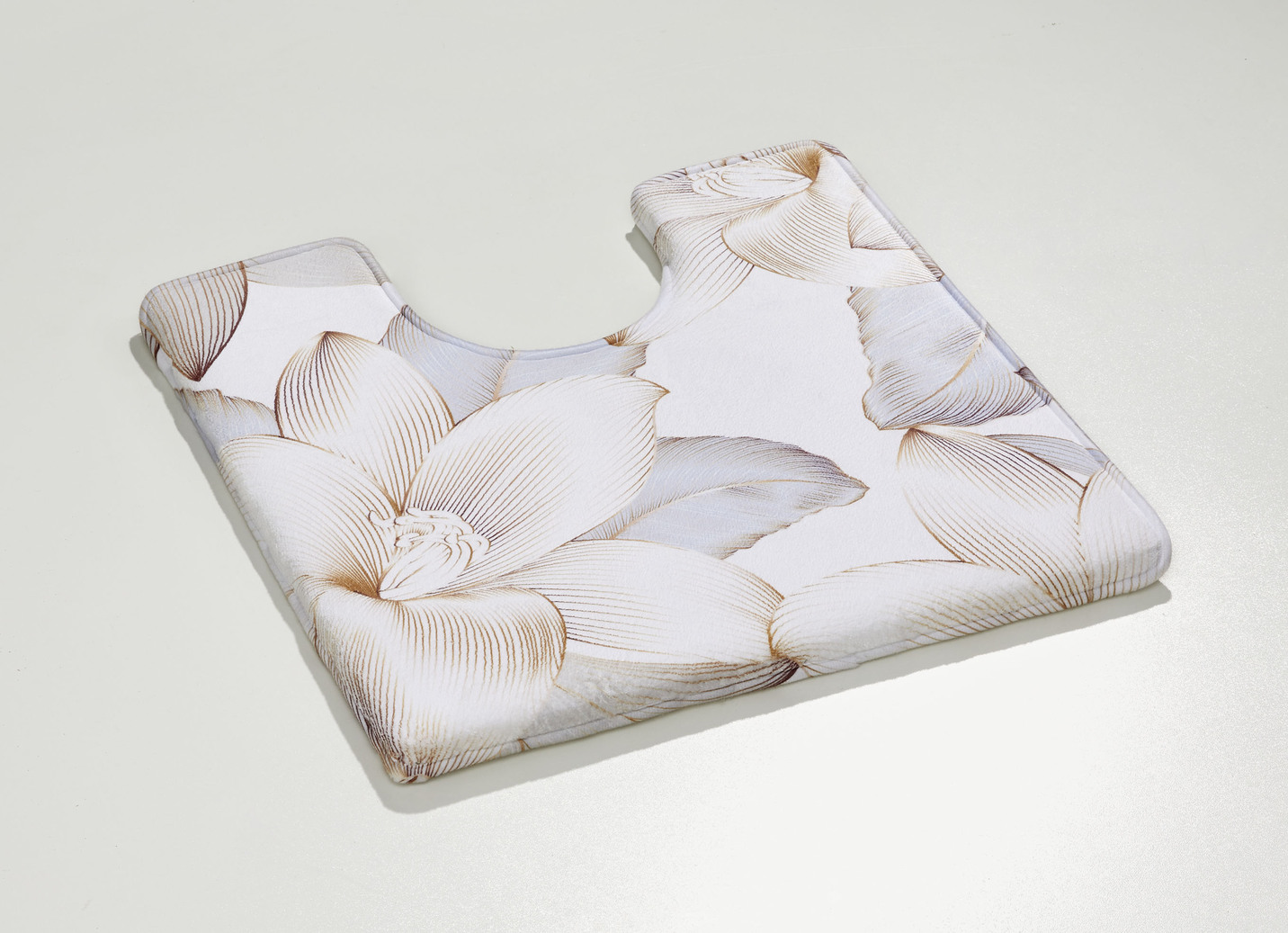 Traumhaft weiche Badgarnitur mit Bandeinfassung, Größe 108 (Stand-WC-Vorleger, 50x 50 cm), Multicolor von BADER