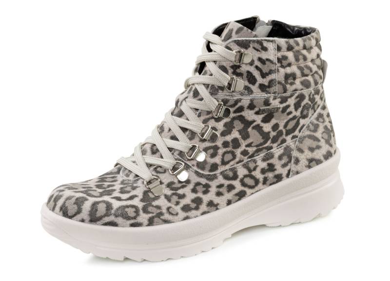 Trendige Damen-Boots, Winterschuhe, Weite H, mit Reißverschluss, Sand-Grau, Größe 42 von BADER