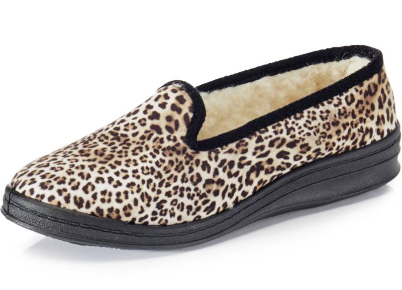 Trendige Damen-Hausschuhe, Weite H, mit Wolle, Braun, Größe 40 Trendige Damen-Hausschuhe, Weite H, mit Wolle, Braun, Größe 40 von BADER