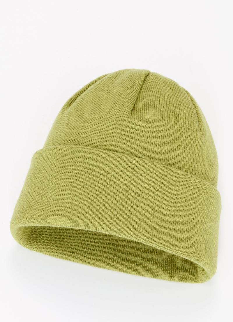 Trendige Damen-Mütze, mit Umschlag, Grün von BADER