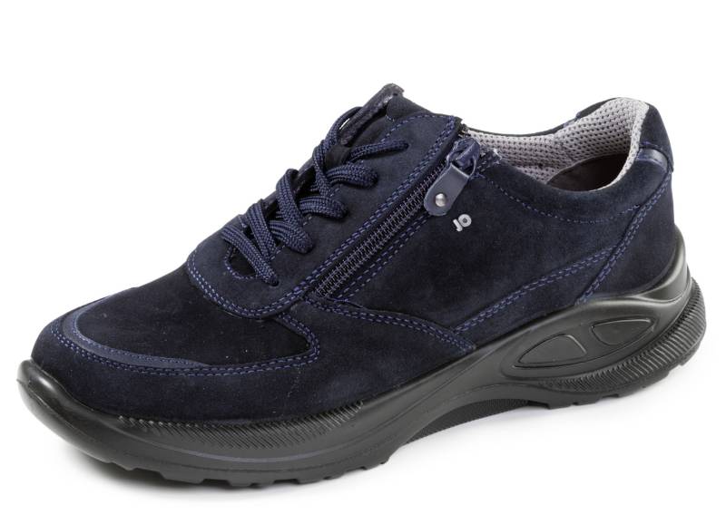 Trendige Damen-Schnürschuhe, Weite K, mit herausnehmbarem Fußbett, Dunkelblau, Größe 38 von BADER