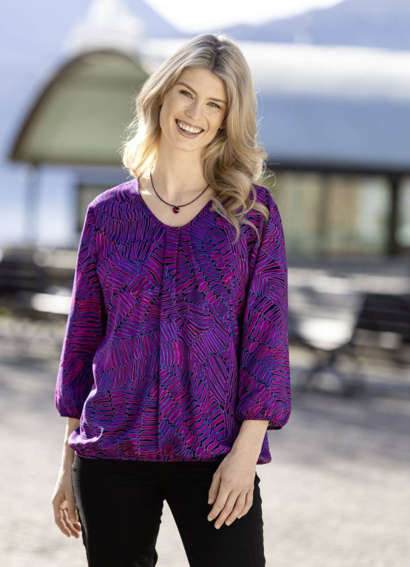 Tunika mit elastischen Abschlüssen, Lila-Bunt, Größe 40 von BADER