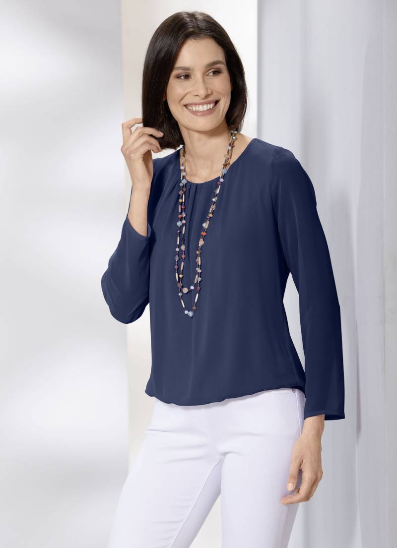 Unifarbene Tunika, Marine, Größe 42 von BADER