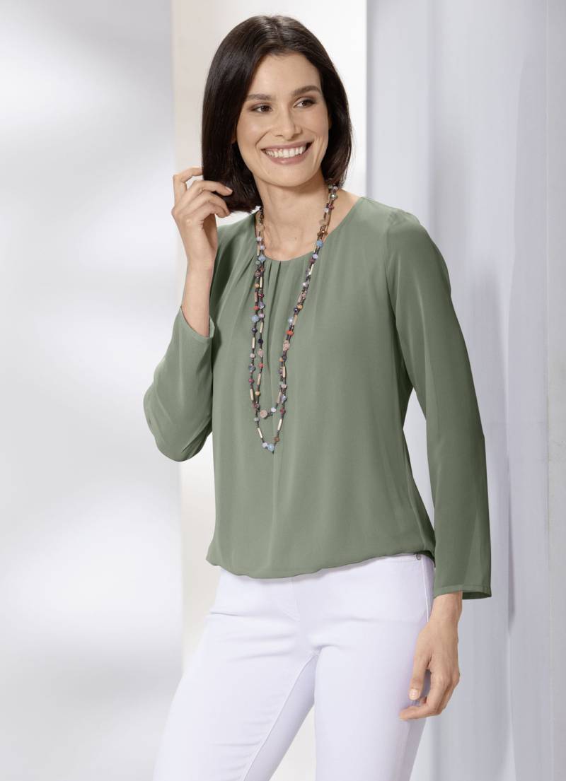 Unifarbene Tunika, Oliv, Größe 52 von BADER