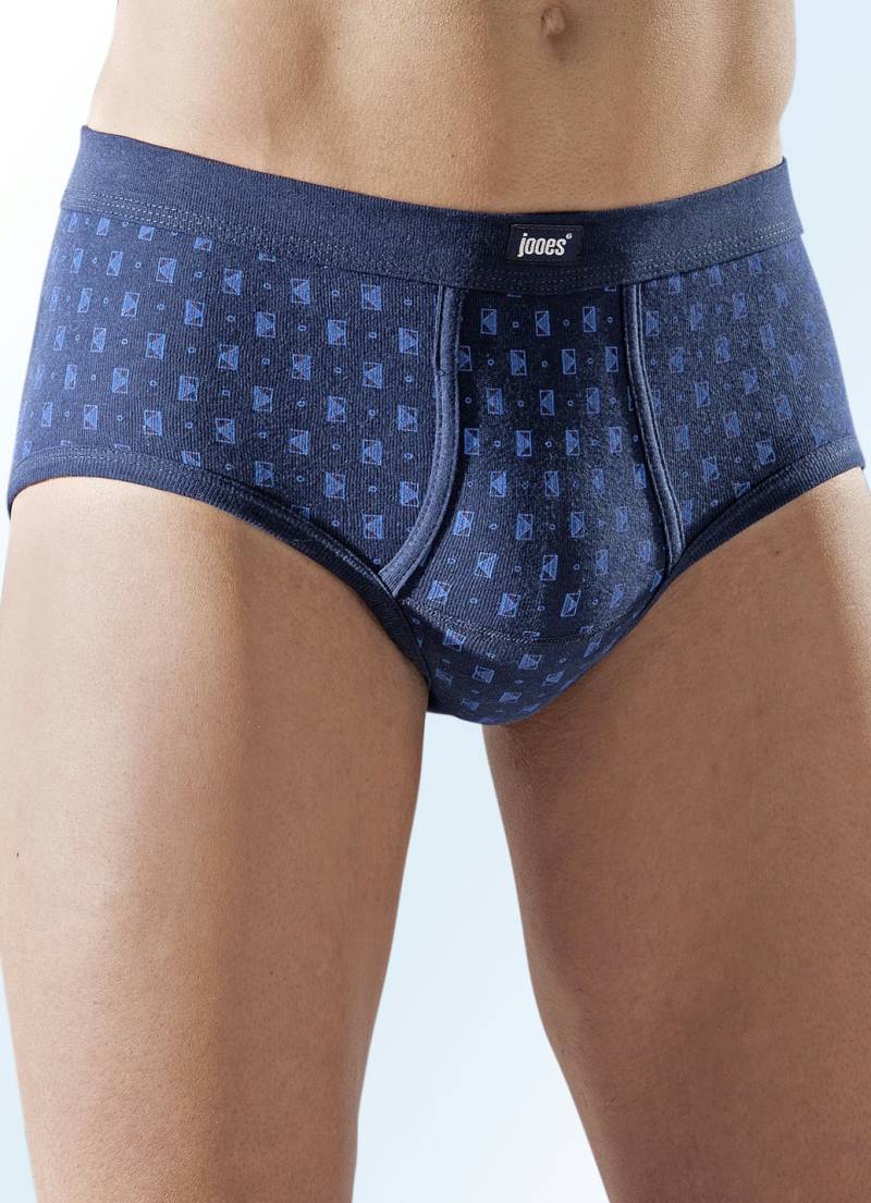Viererpack Slips, allover dessiniert, 2X Marine-Bunt, 2X Jeansblau Meliert-Bunt, Größe 5 von BADER