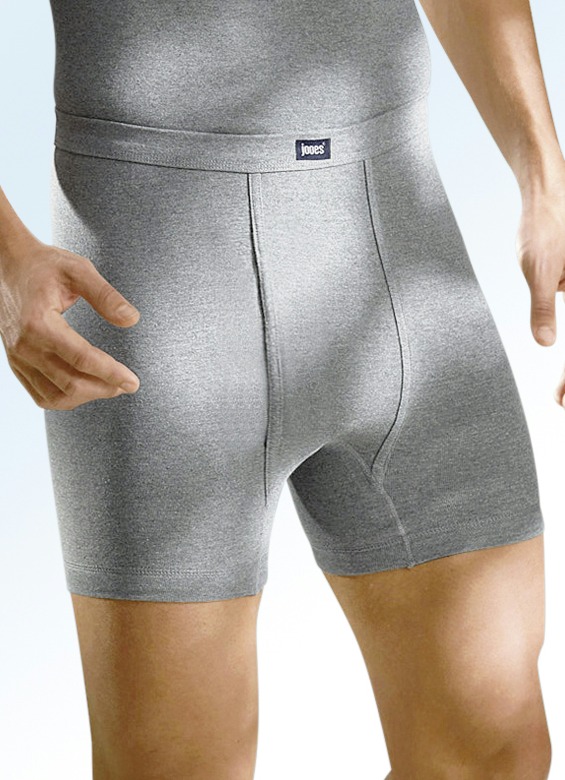 Viererpack Unterhosen aus Feinripp mit Eingriff, 2X Steingrau Meliert, 2X Jeansblau Meliert, Größe 9 Viererpack Unterhosen aus Feinripp mit Eingriff, 2X Steingrau Meliert, 2X Jeansblau Meliert, Größe 9 von BADER
