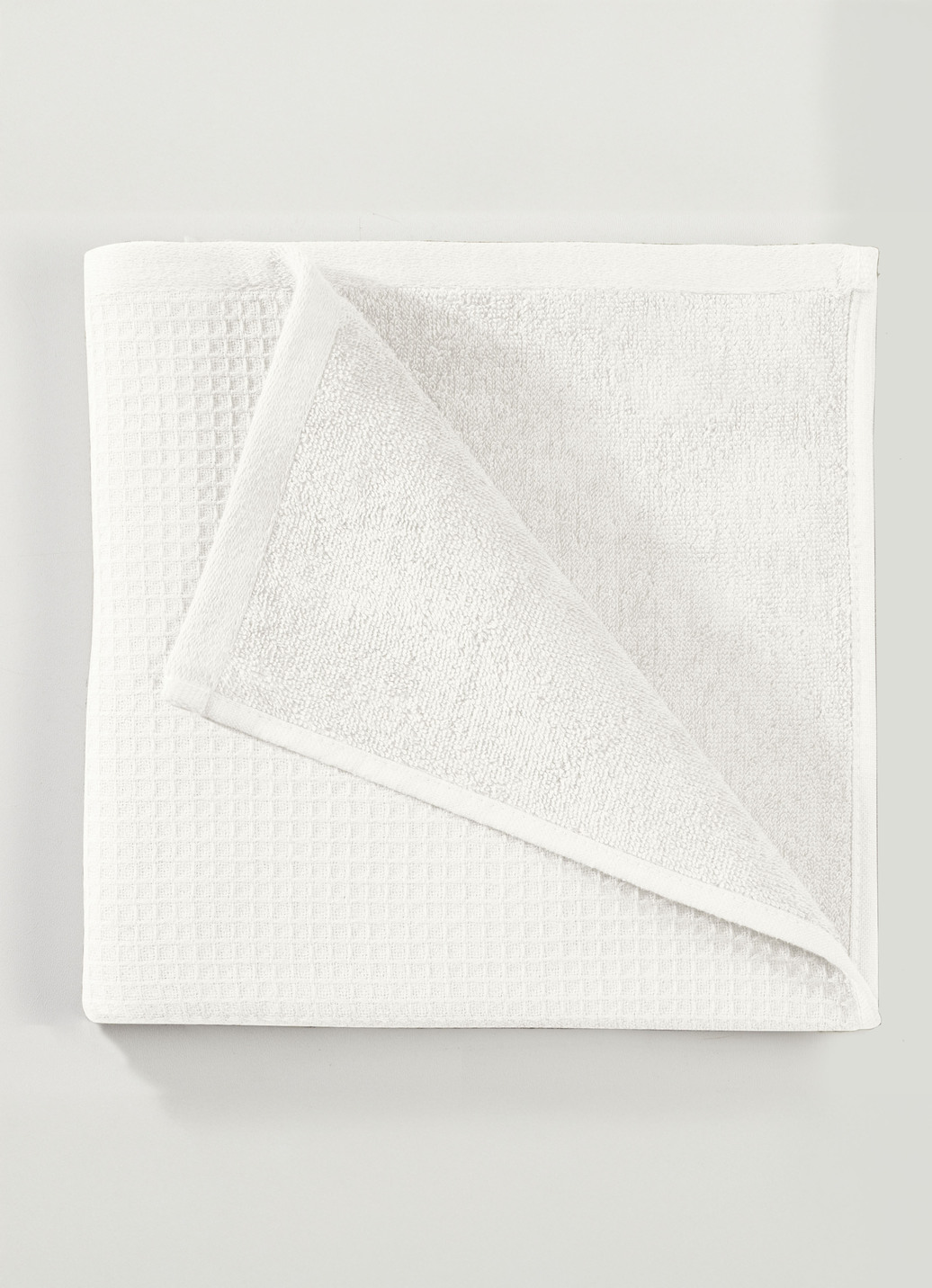 Waffelpiqué-Frottier-Serie aus Baumwolle, Größe 200 (2 Handtücher, 50/100 cm), Ecru von BADER